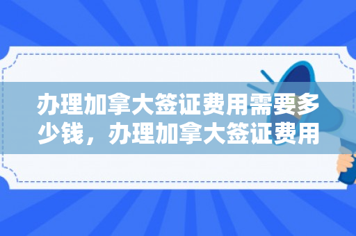 办理加拿大签证费用需要多少钱，办理加拿大签证费用详解，需要多少钱？