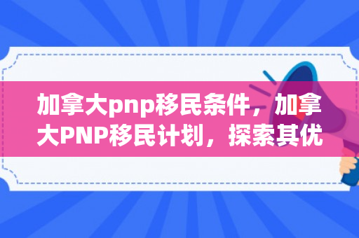 加拿大pnp移民条件，加拿大PNP移民计划，探索其优势与机遇