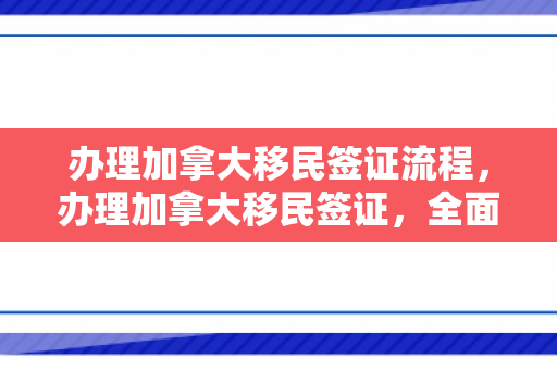 办理加拿大移民签证流程，办理加拿大移民签证，全面指南